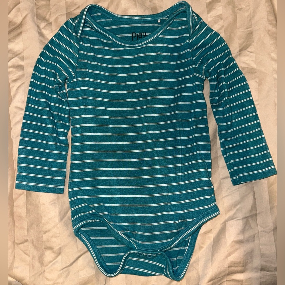 Little Sleepies Play Line Striped Body Suit Onesie Size 18-24 Months